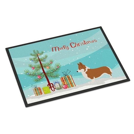 Carolines Treasures Carolines Treasures BB8482JMAT Pembroke Welsh Corgi Christmas Indoor or Outdoor Mat; 24 x 36 in. BB8482JMAT